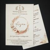 Elegant Rustic Floral 1st Birthday Invitation – Premium Cream Edition