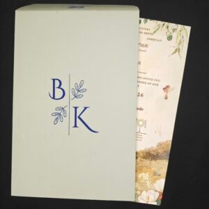 Vintage Garden Christian Wedding Invitation – Custom Couple Monogram Invite