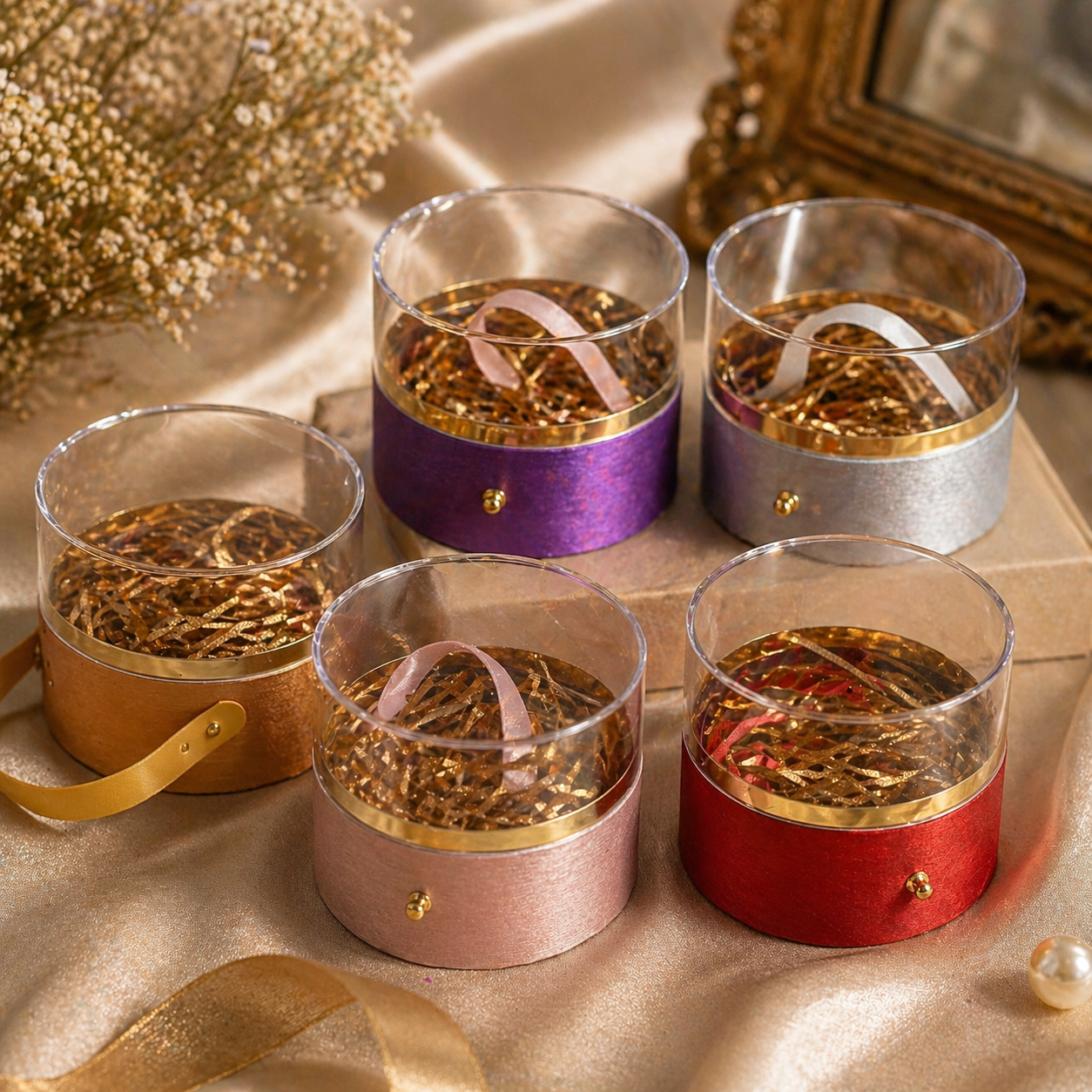 Luxury Transparent Gifting Box Return Set (Round & Hex)