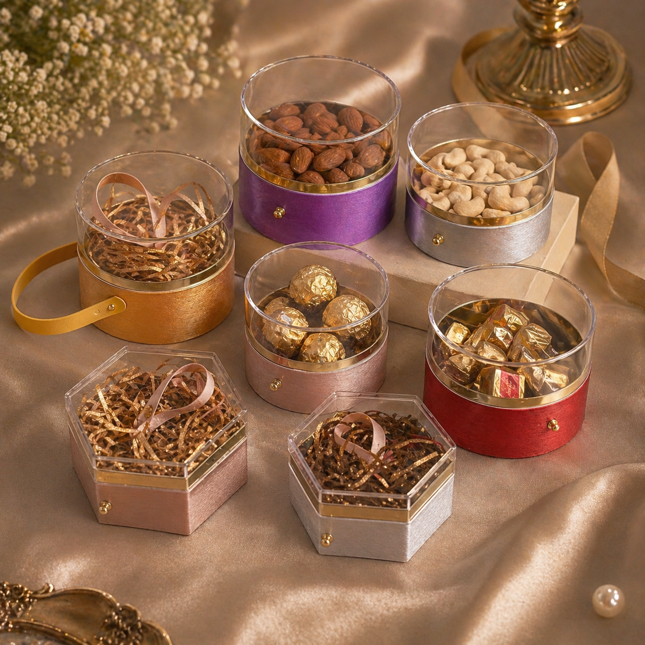 Luxury Transparent Gifting Box Return Set