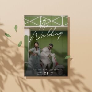 Modern Photo Wedding & Reception Invitation
