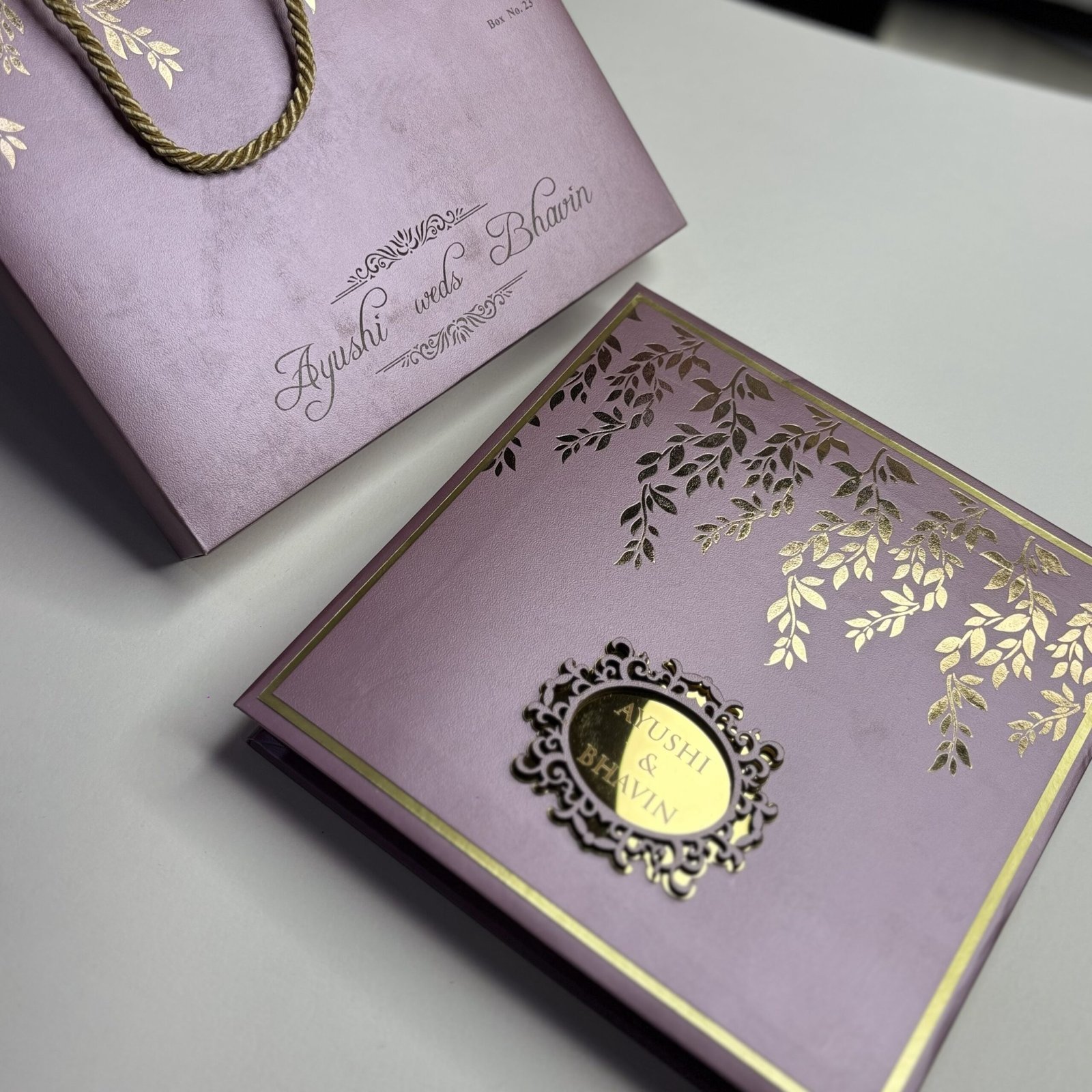 Modern Invitation Box Set with Multi Inserts & Carry Bag – Pastel Pink Premium Series - Image 5