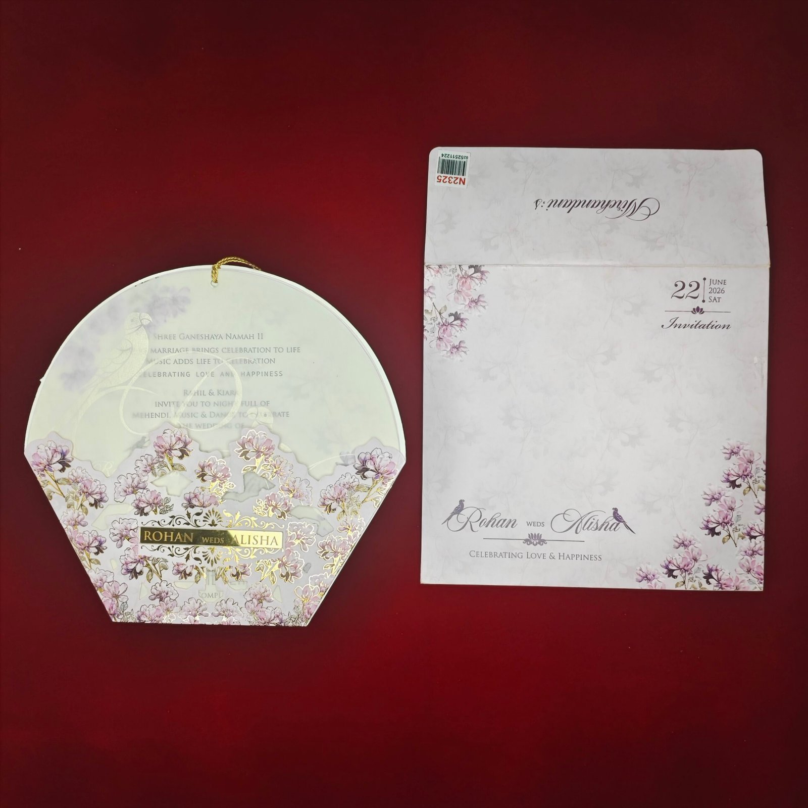 Romantic Pastel Floral Vellum Wedding Invitation - Image 6