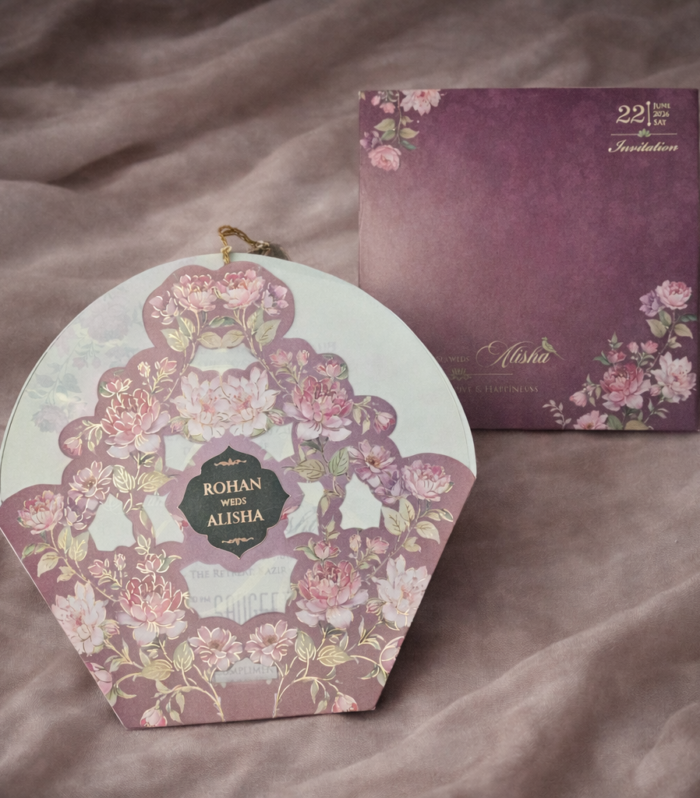 Romantic Pastel Floral Vellum Wedding Invitation