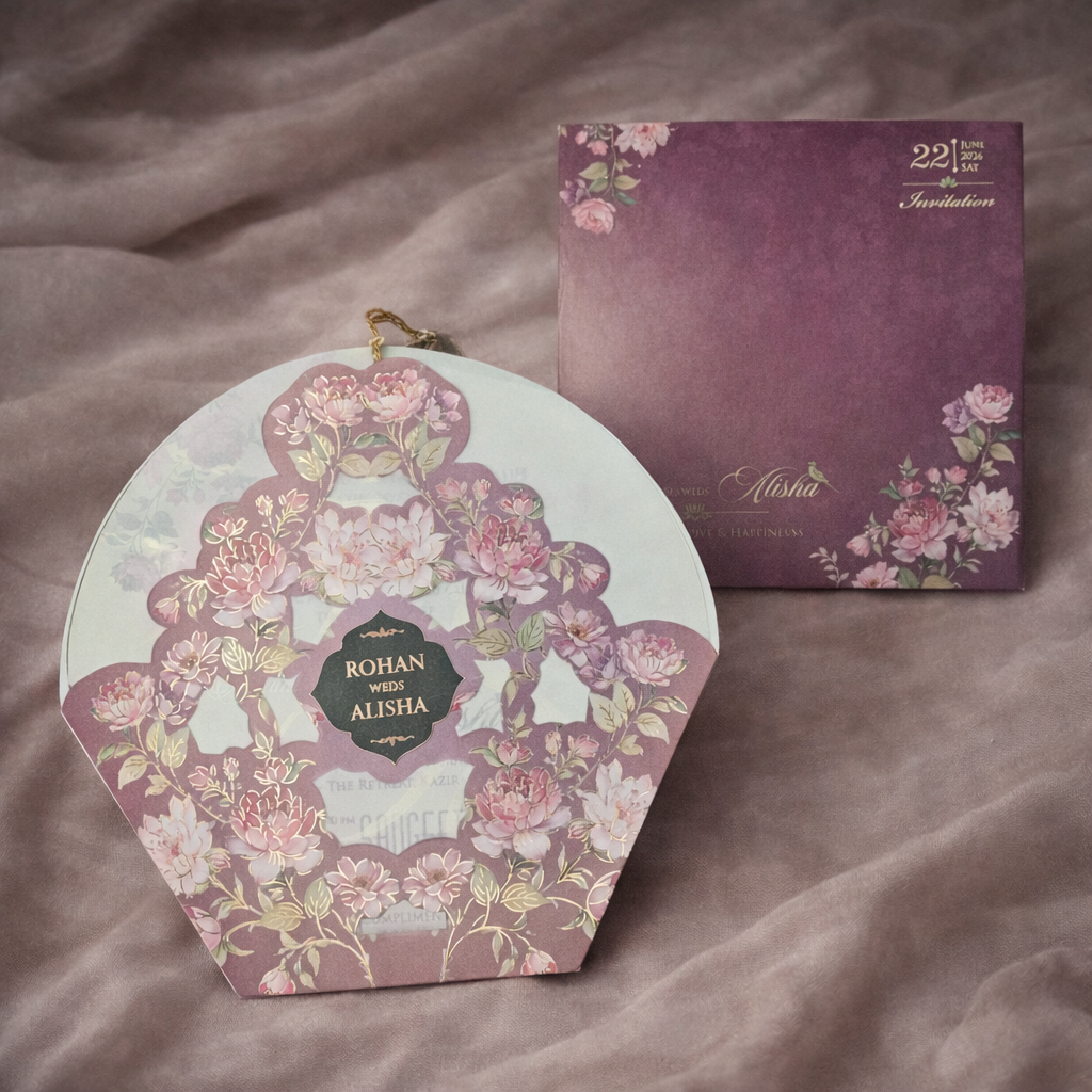 Romantic Pastel Floral Vellum Wedding Invitation